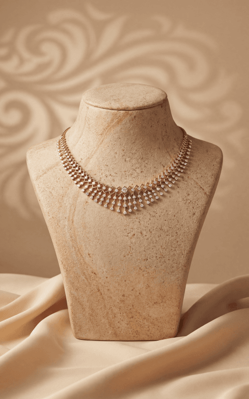 AI generated necklace product photography