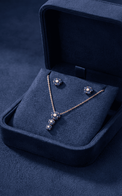 AI generated pendant set product photography